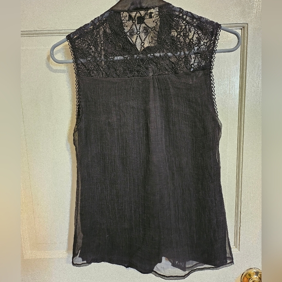 Semi-sheer Black Lace Dressy Tank - Picture 2 of 3